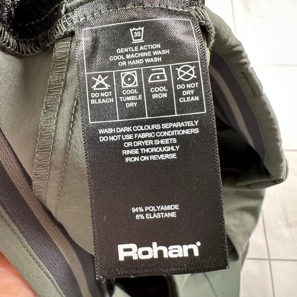 Rohan Shorts Womens 12 Green Sage Roamer Hiking Athletic Stretch Active Trail - Picture 4 of 10